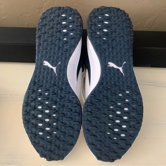 Men’s White/Navy Fusion EVO Spikeless Golf Shoes | Puma | Size 11 - Picture 13 of 14